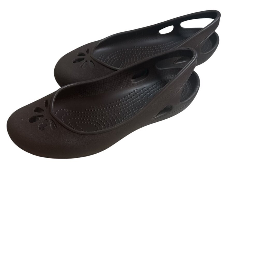 Crocs Taylor Ballet Flats Womens 9 Brown Taylor Slingback - Picture 2 of 7